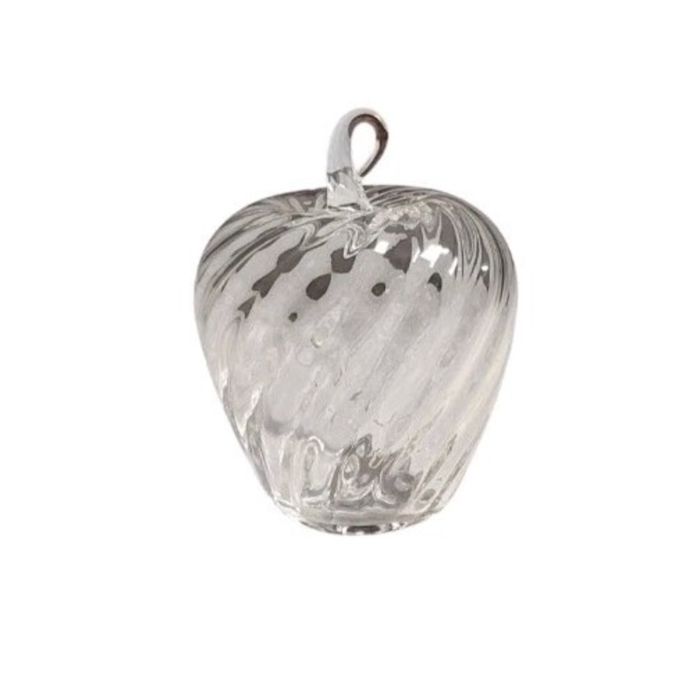 STEUBEN David Dowler for Steuben Holiday Apple Christmas Ornament ONLY 1998